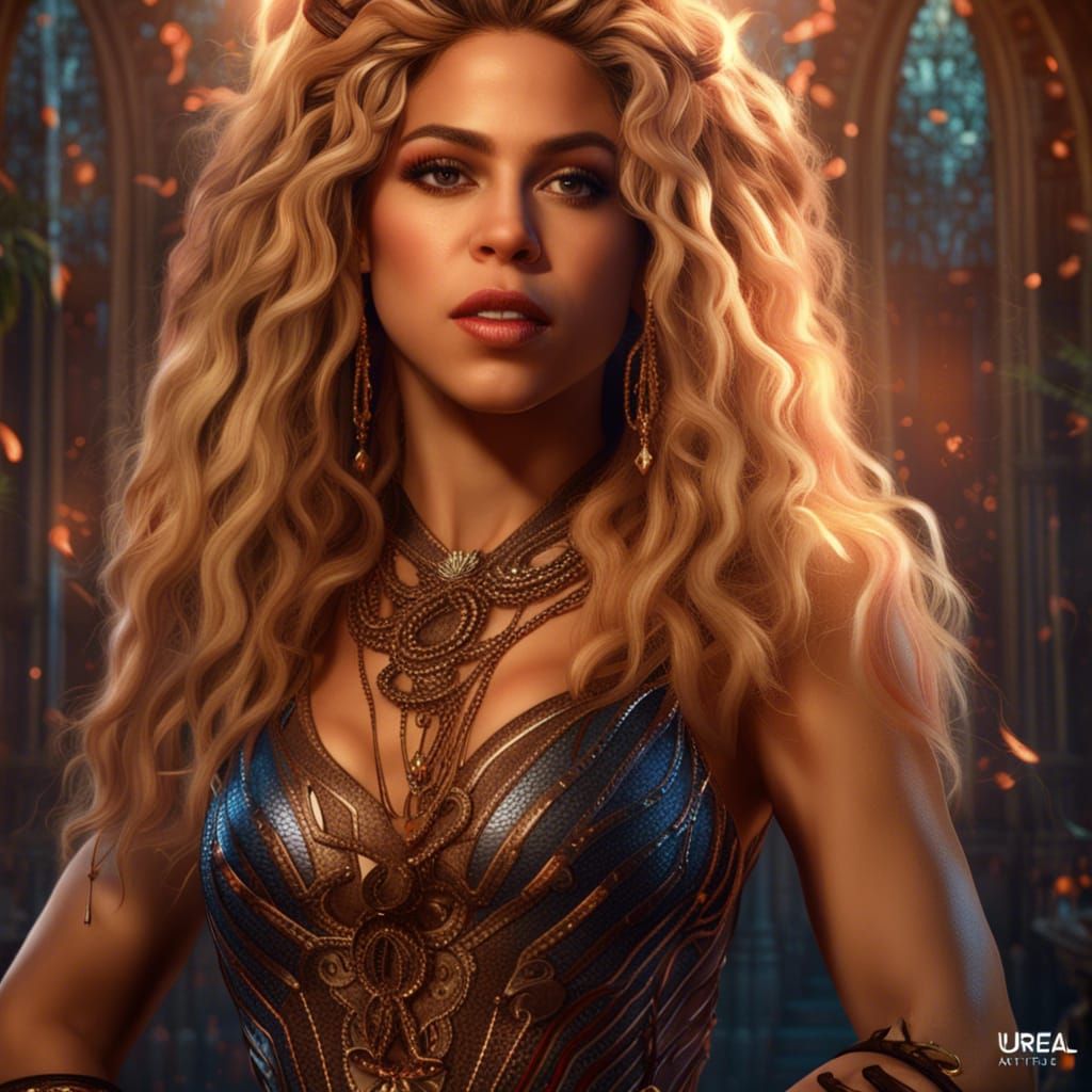 Shakira Realistic Singer in Detailed Matte Painting