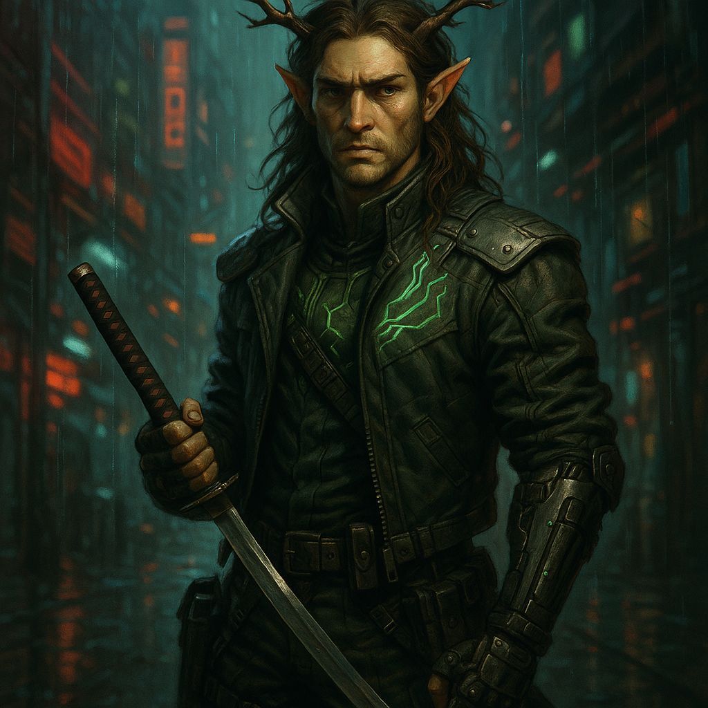 Shadowrun Male Dryad Street Samurai Character
