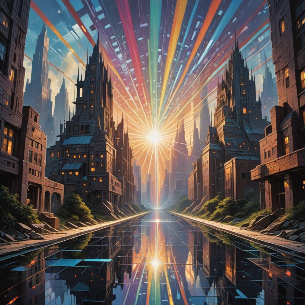 Expanding Geometric Optical Illusion in Chrome