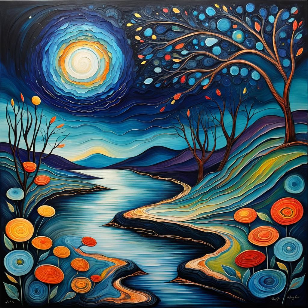 Abstract Art: Therapy's Embrace in Complementary Colors