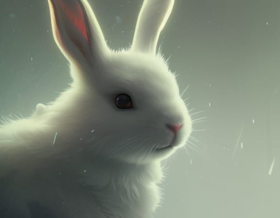 Snow Rabbit: Dark Fantasy Concept Art in 8K