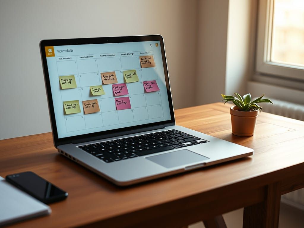 Productive Workspace in Cinematic Lighting