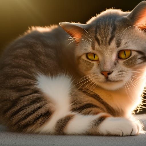 Cat in Divine Sunshine