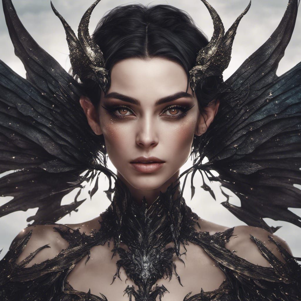 Menacing Dark Fairy with Siren Eyes