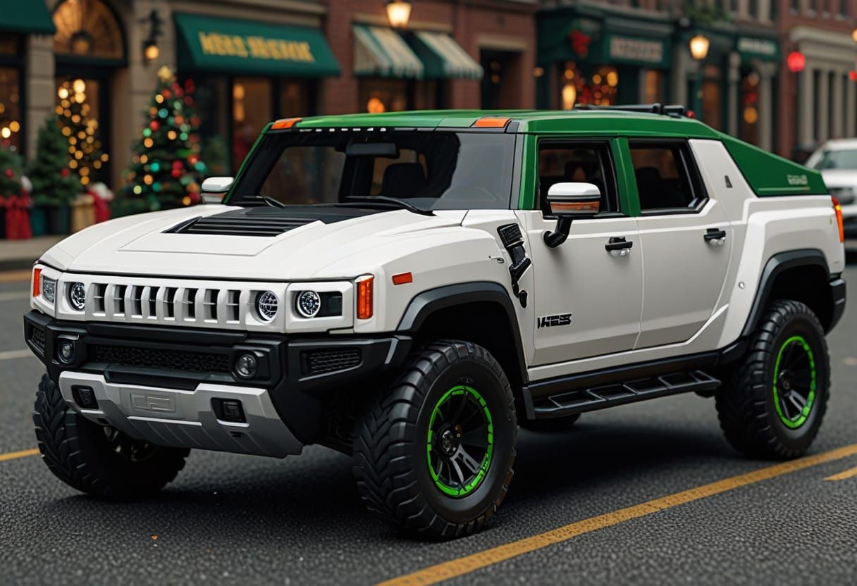 Futuristic Hess Toy Truck Design with Green Accents