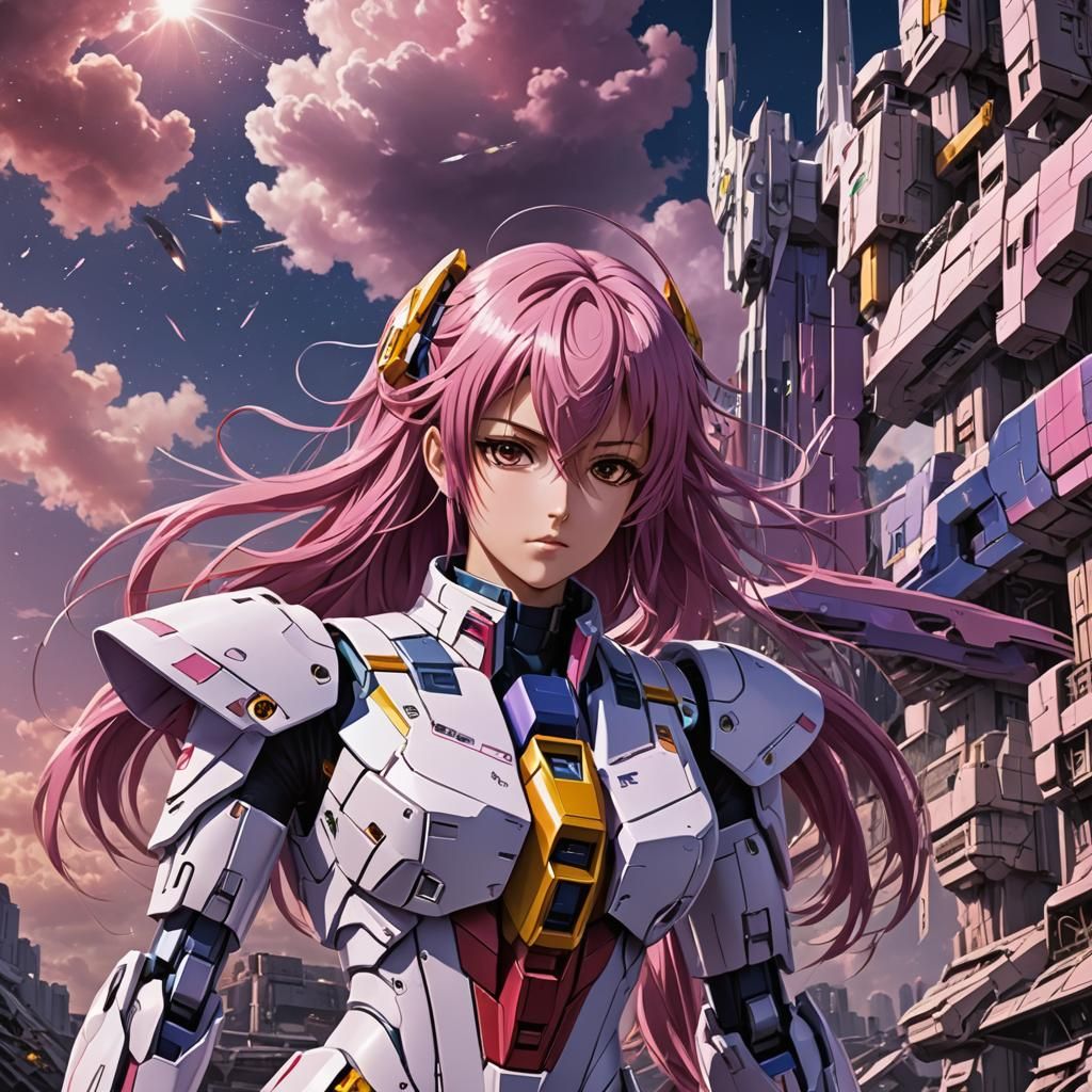 lacus clyne from gundam seed as a  model