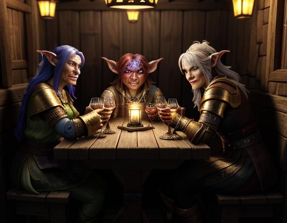 Goblin Cocktail Hour: 3D Tavern Scene