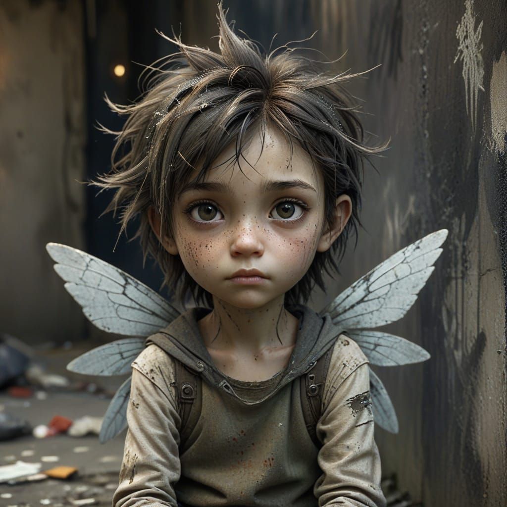 Urban Fantasy Fairy in Tattered Finery