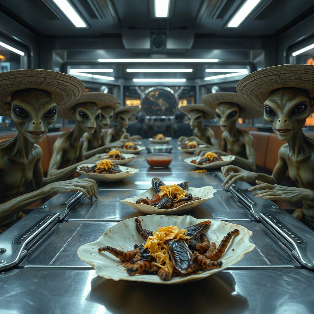 Exotic Aliens Host Taco Night in Sci-Fi Restaurant