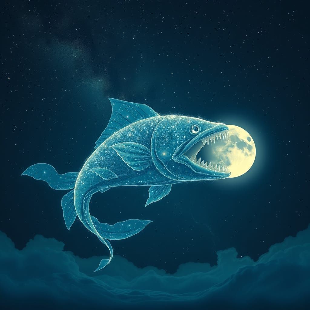 Celestial Catfish Creates a Crescent Moon