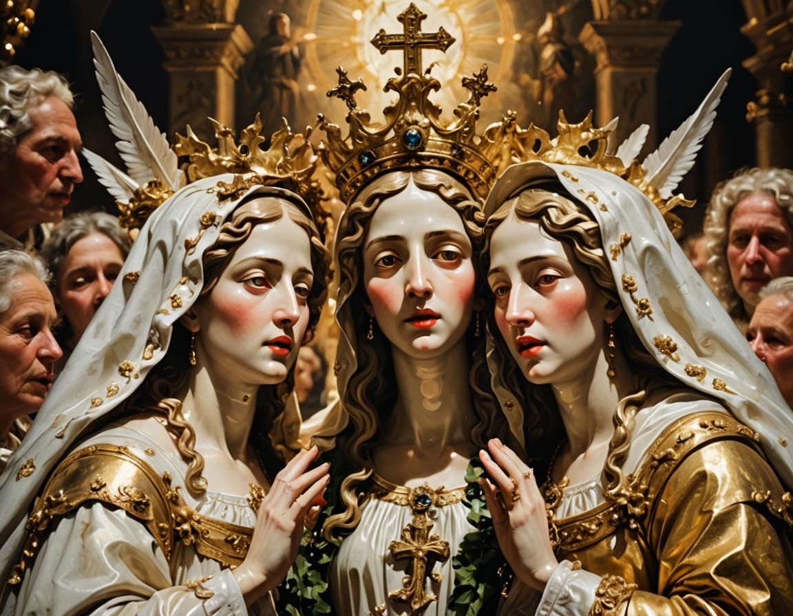 Baroque Madonnas Face Off in Dramatic Portrait