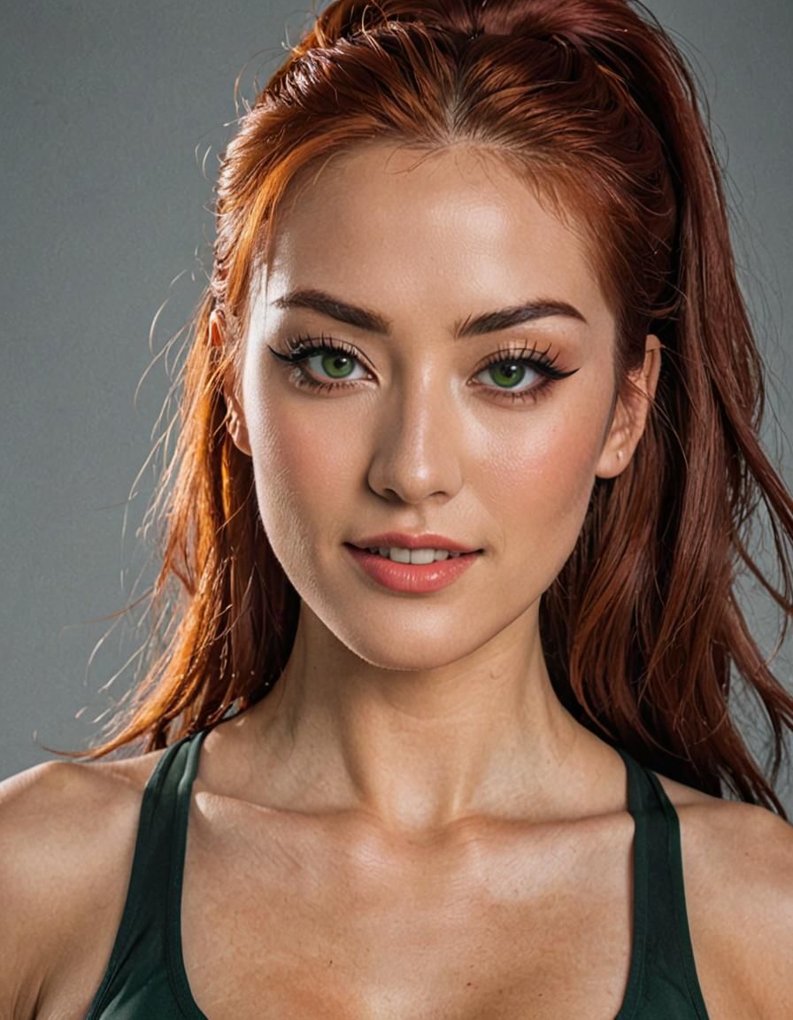 Dominant Woman with Evil Smile in Retro Anime Style