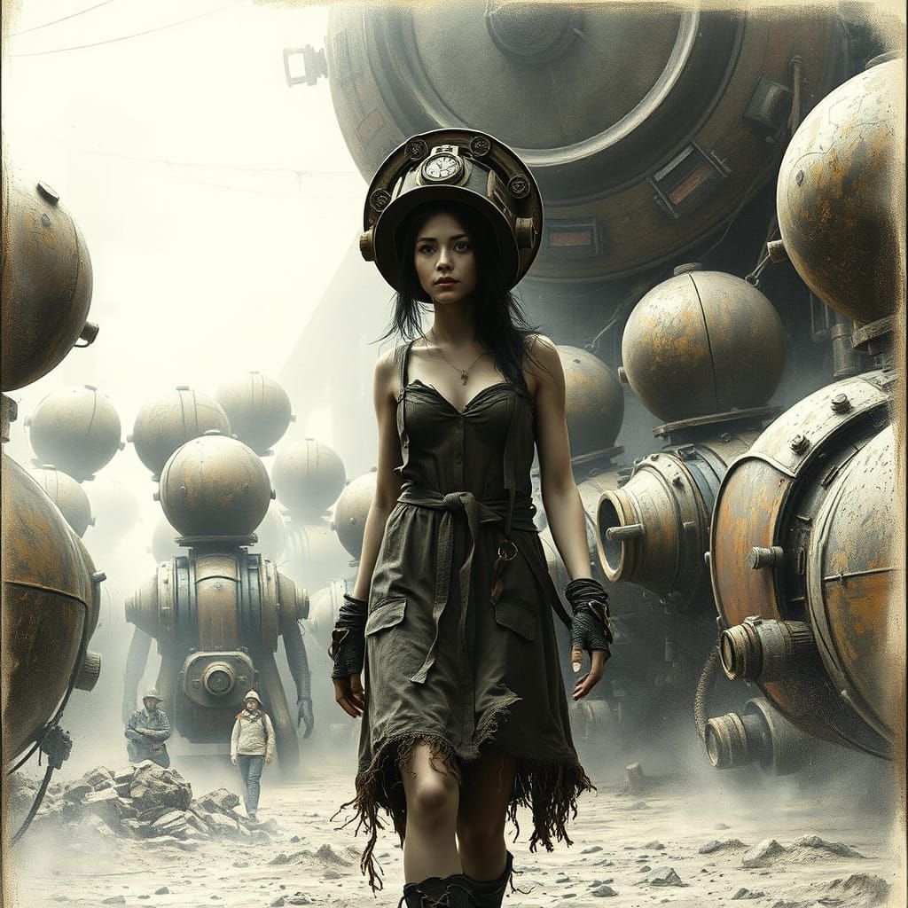 Steampunk Utopia: Gritty Beauty in a Futuristic Village
