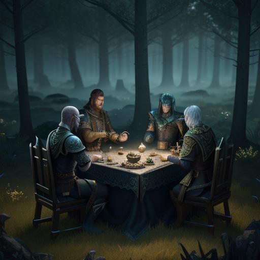 Enchanted Book in Dark Elf King Forest: 3D Render