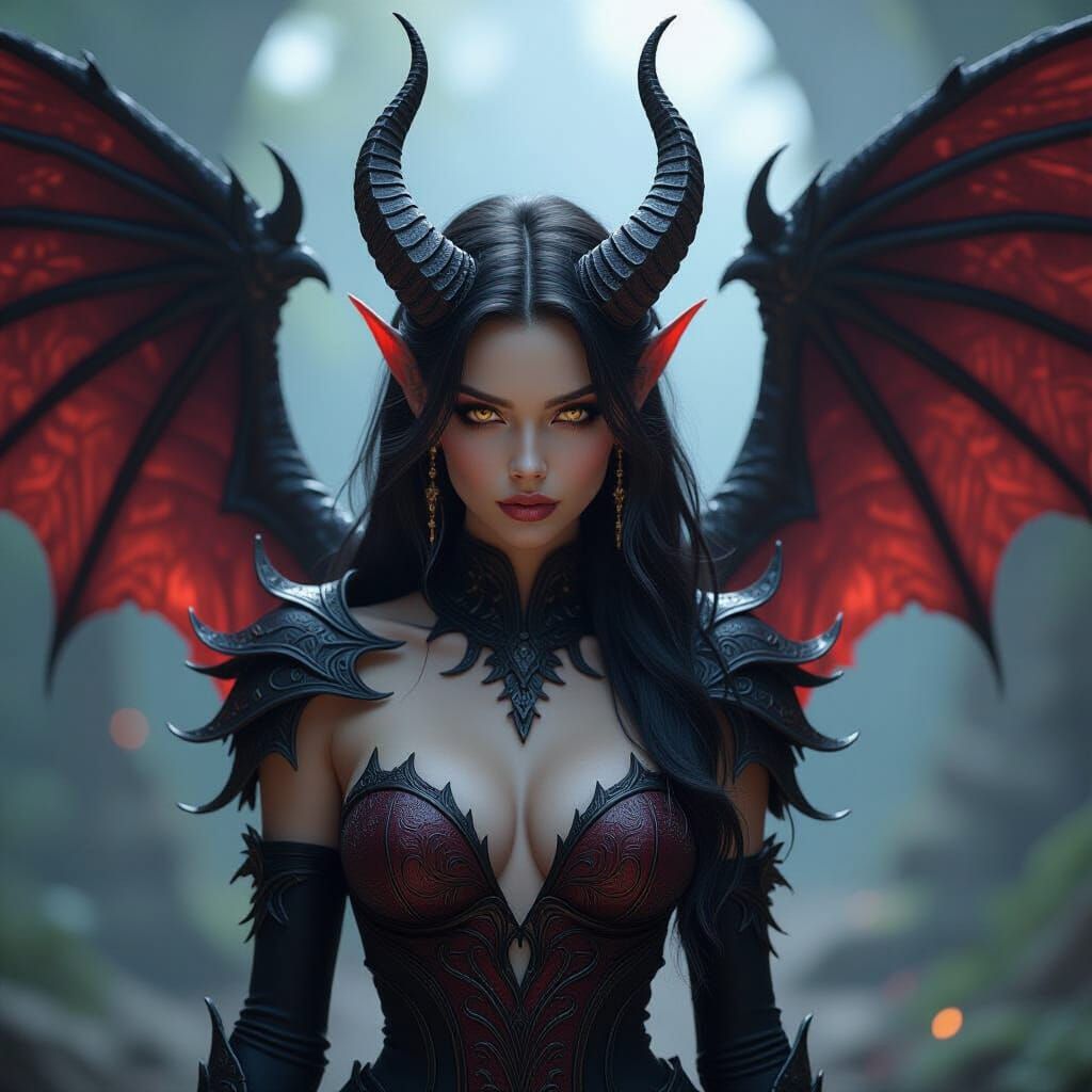 beautiful female demon