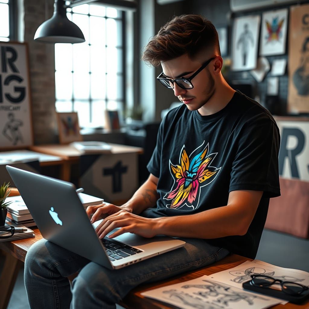 Urban Designer Creates Streetwear Mockup with Bold Graphic P...