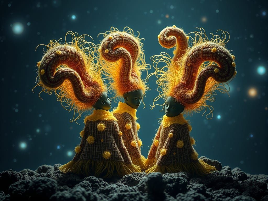 Tweed Tardigrade Up-Do Clothed in Fabric of the Universe