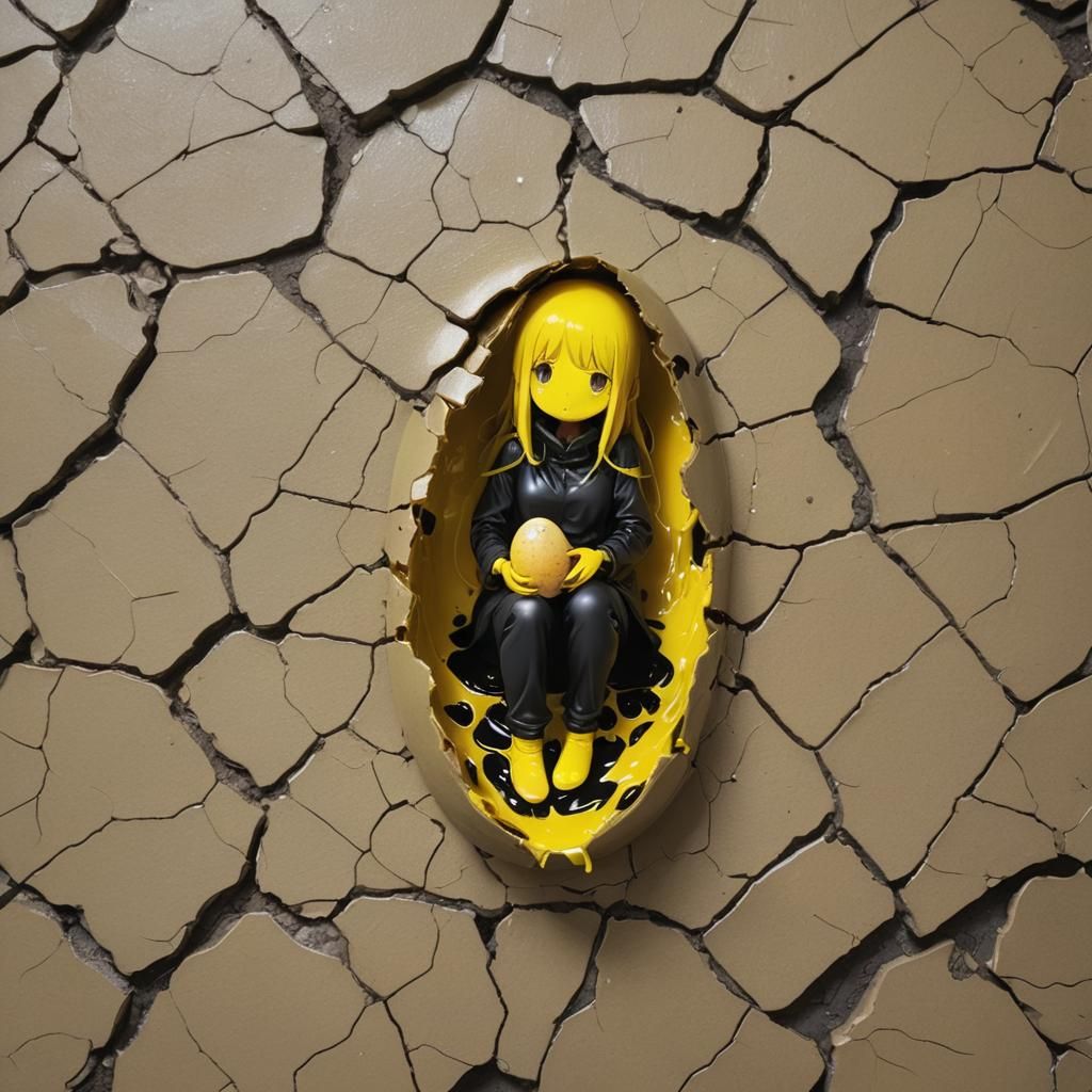 Anime Slime Girl in Eggshell