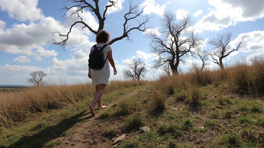 Surreal Nature Mystic Embracing Earthly Harmony in Whimsical...