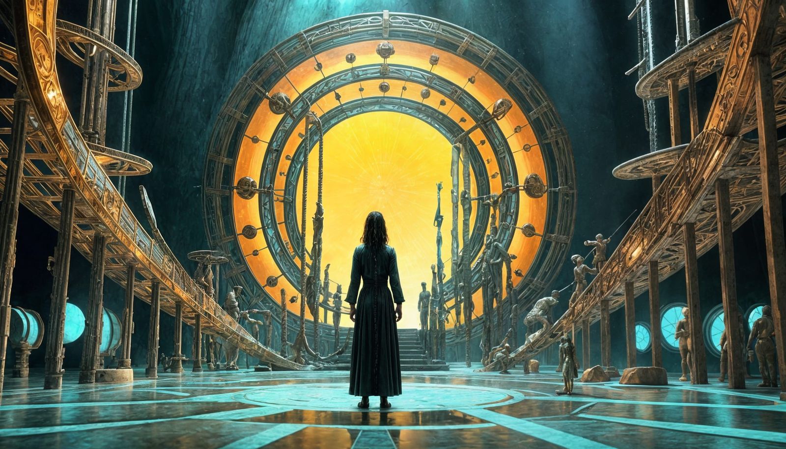 Surreal Stargate Leap: 3D Animation in Dali Style