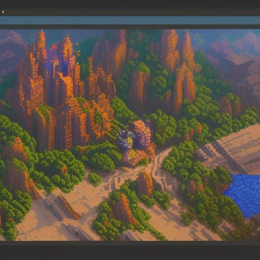 Detailed Pixel Art Fantasy Concept in 8k