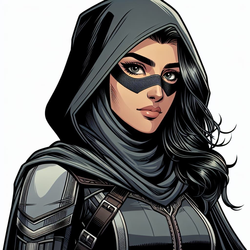 Middle-Eastern Superhero in Comic Book Style