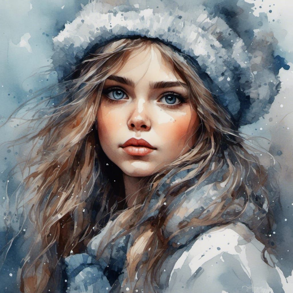 Beautiful Young Woman with Captivating Eyes