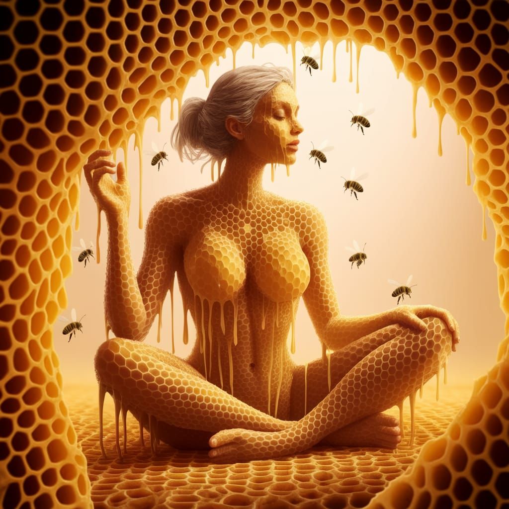 Goddess of Honey Revealed in Vibrant Hive Scene