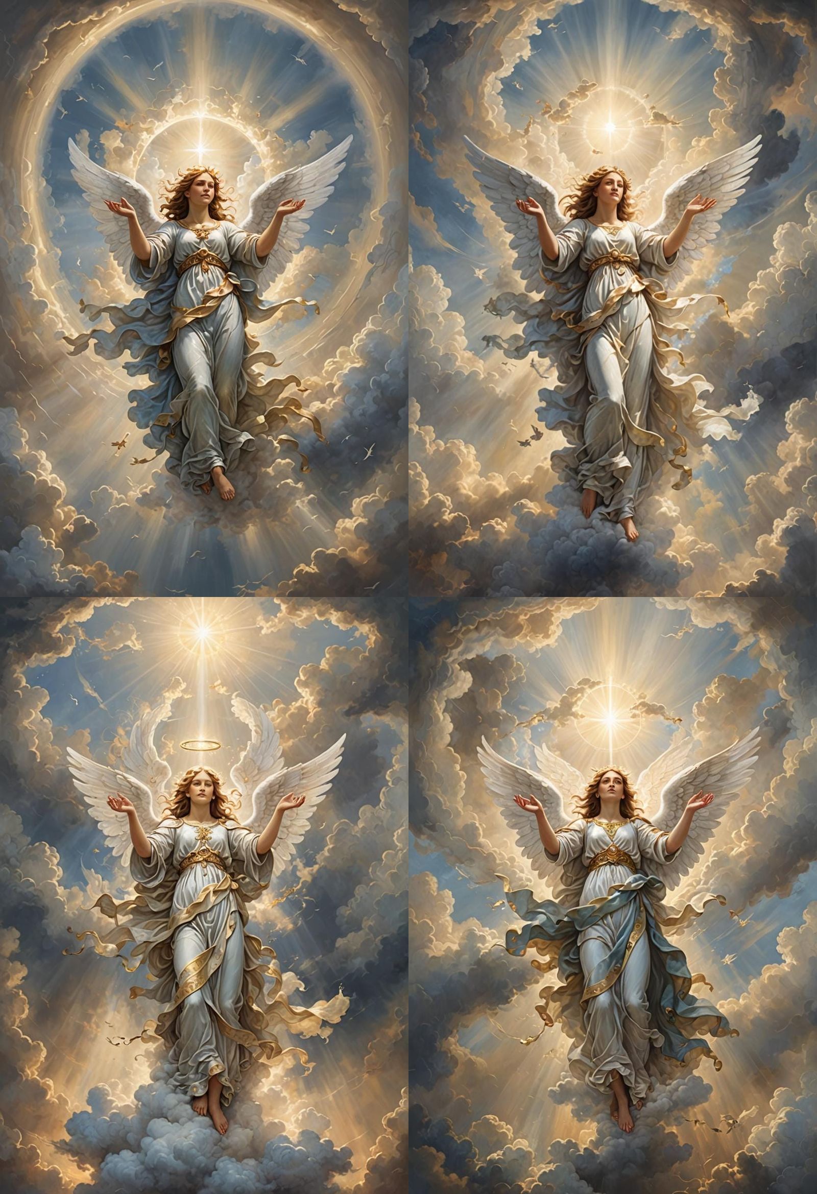 Peaceful Angel in Ethereal Atmosphere