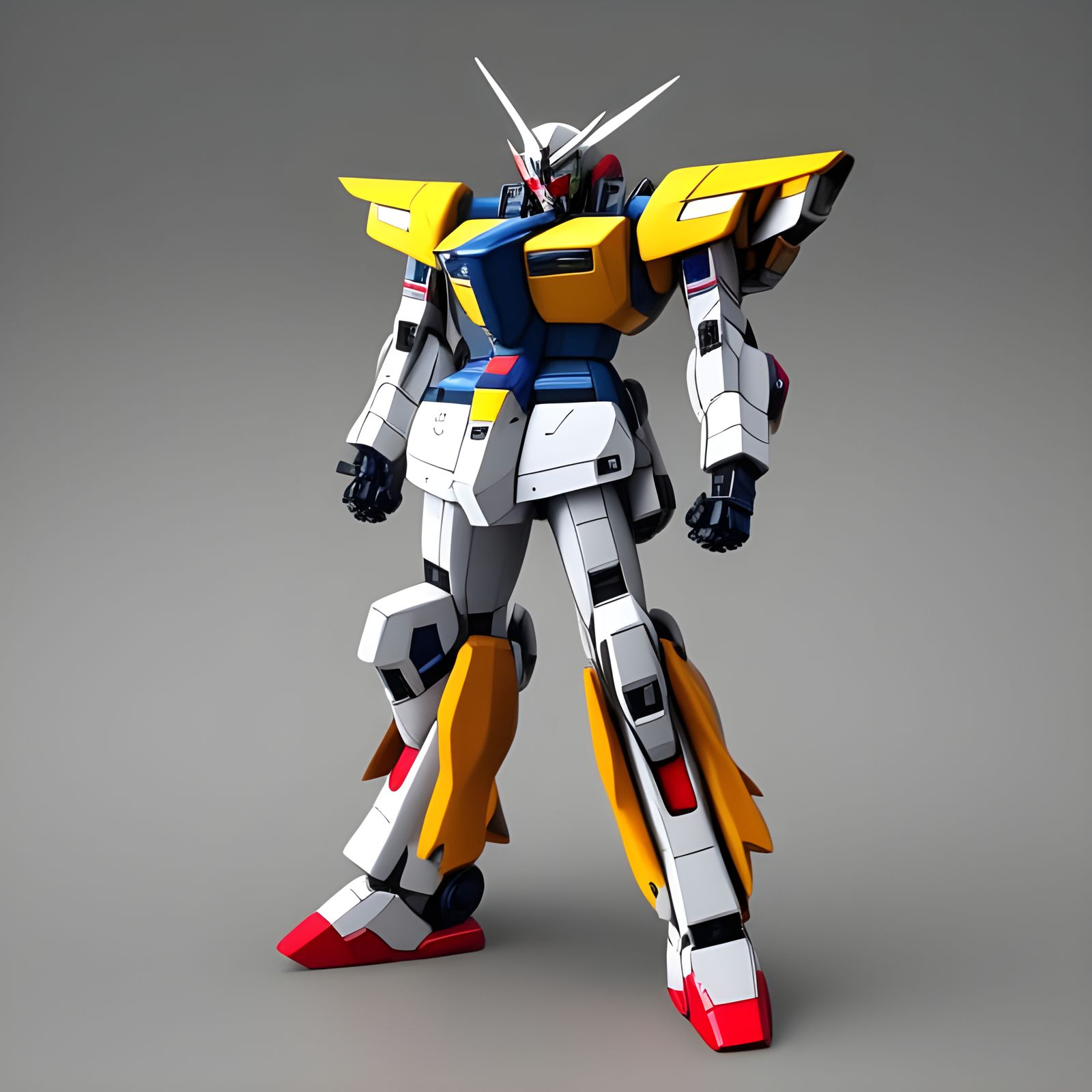 Gundam Mecha Robot Battle in 3D Render