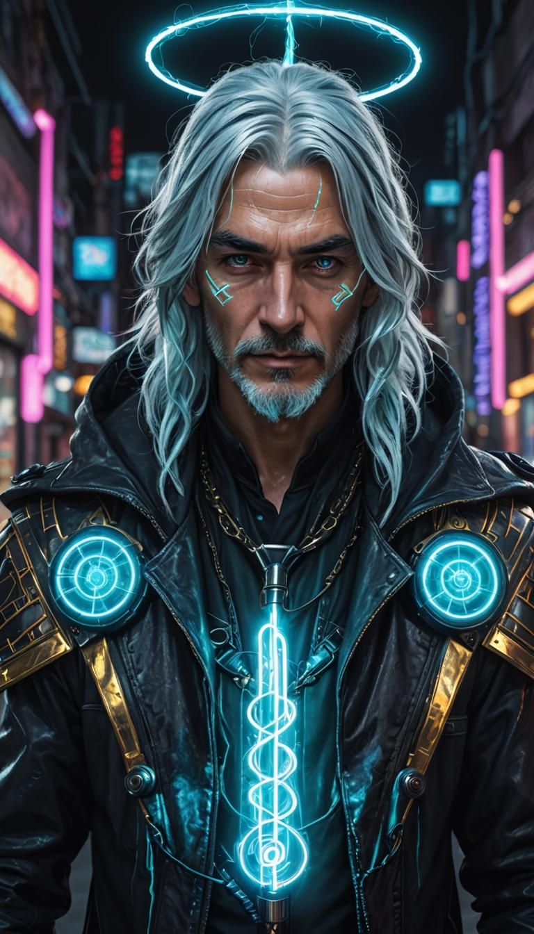 Cyberpunk Wizard Lord