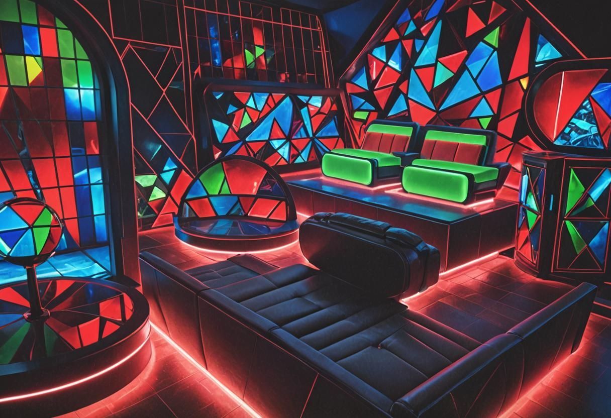 Futuristic Movie Theater in Nouveau Aesthetic