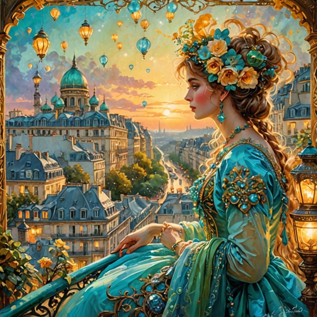 Paris Expo 1900 in Art Nouveau Style