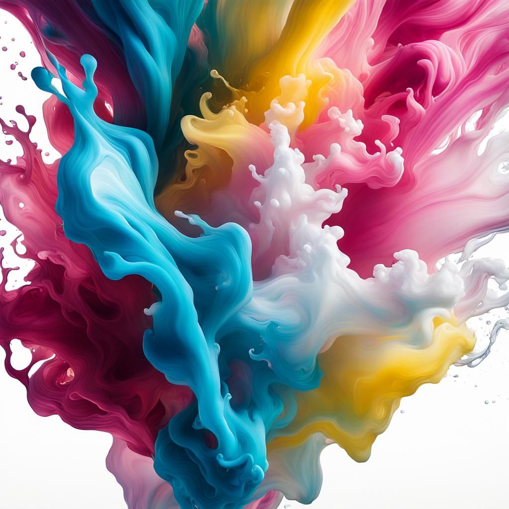 Colorful Ink Swirls in Water: Abstract Motion Art