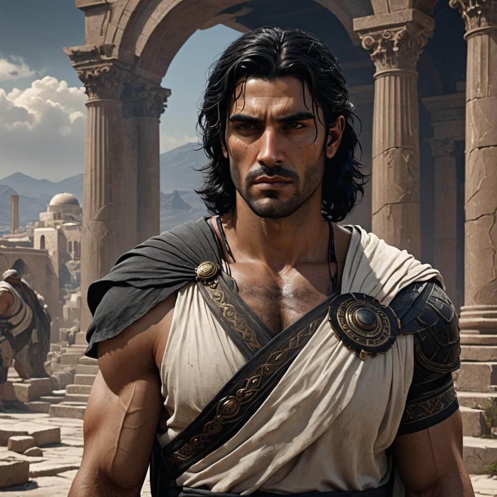 Greek God in Space: Dark Fantasy Concept Art