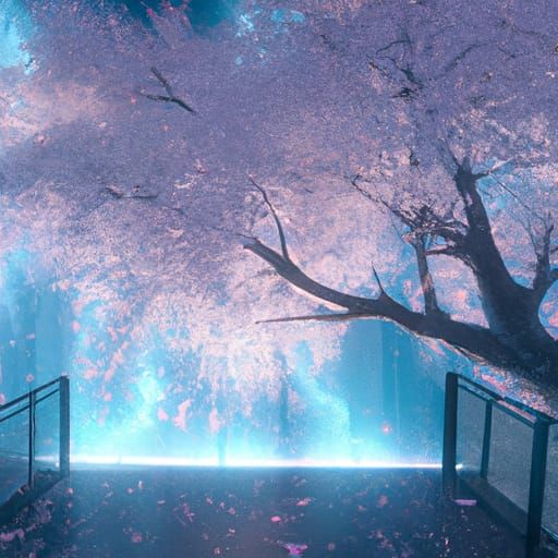 Cherry Blossoms in Space: Anime Key Visual