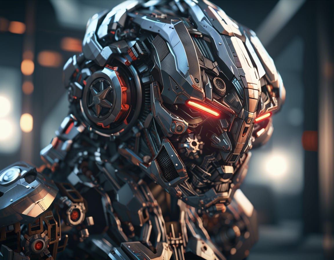 Futuristic Superboy with Intricate Mech Details