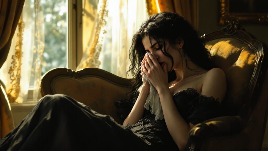 Despairing Beauty in 19th Century Elegance