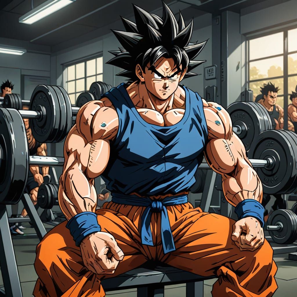 Goku Lifts One Million Pounds in Epic Anime-Style Gym Scene