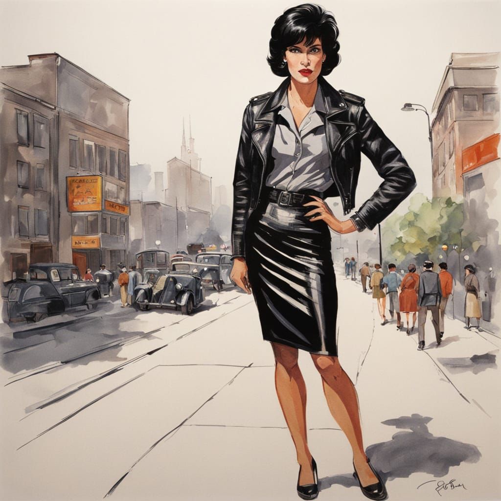 Vintage Crossdresser's First Outing in 80s Style