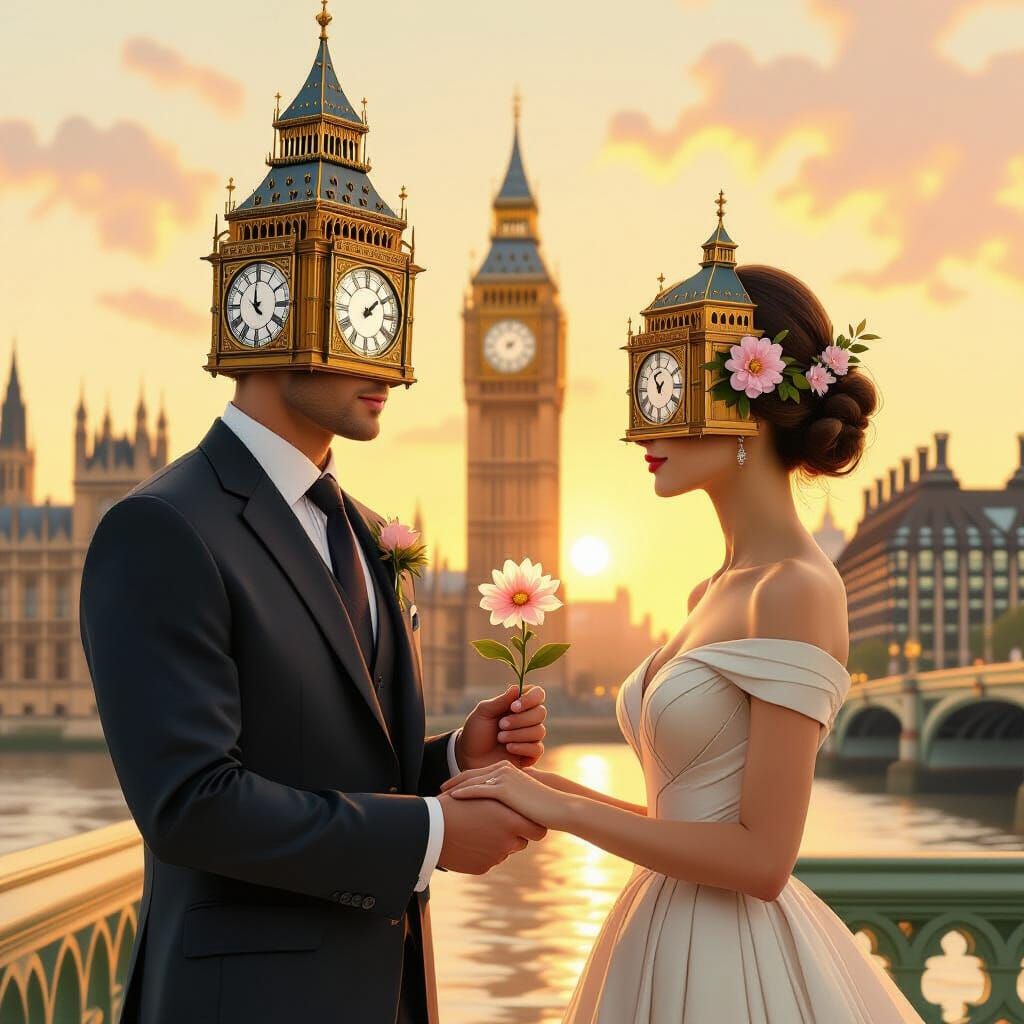 Big Ben Heads: A Romantic Oil Painting