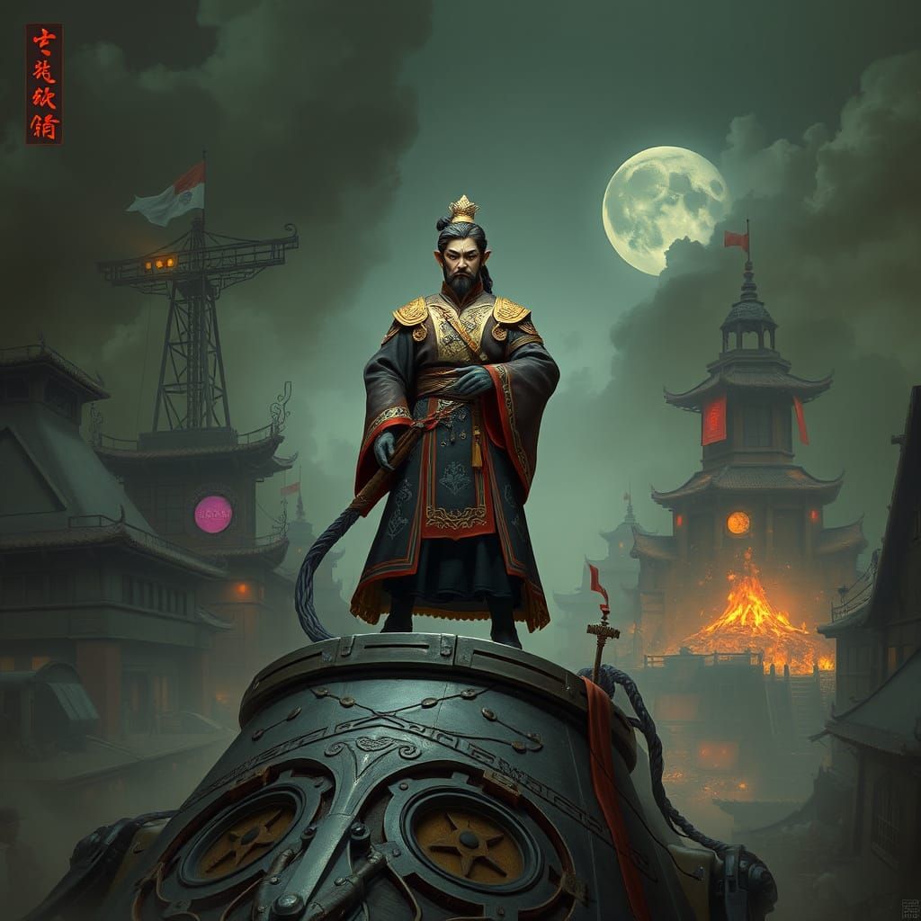 Lan on Xianzhou Ship in Industrial Mystical Style