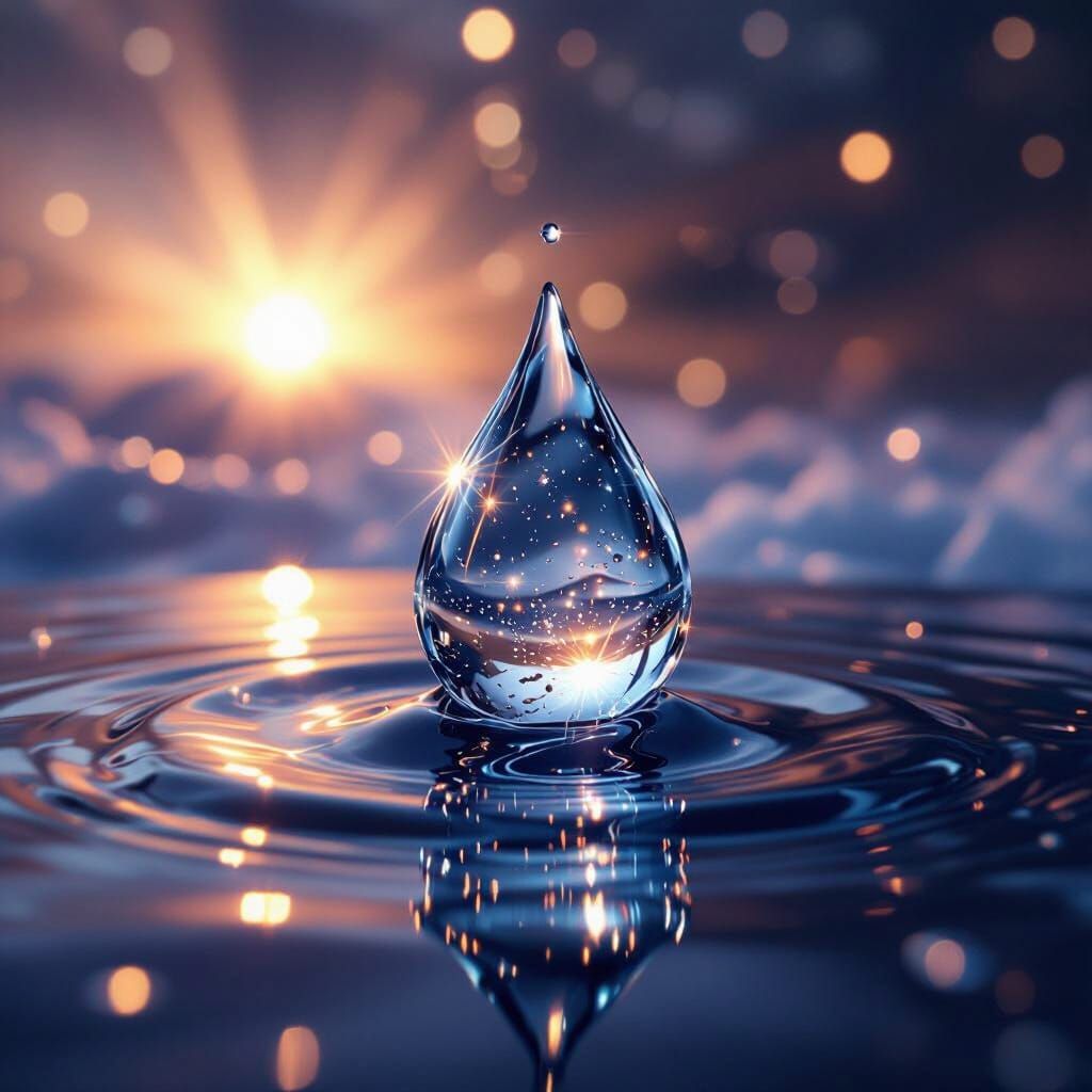 Conscious Water Drop Achieves Liberation in Cosmic Void