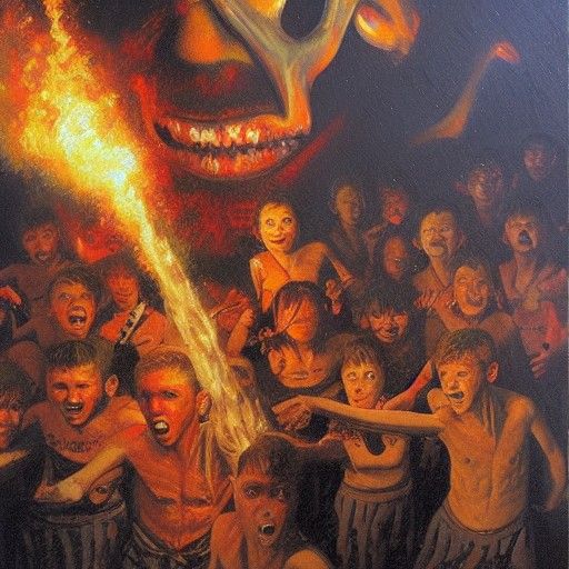 Infernal Academy as Oil Painting