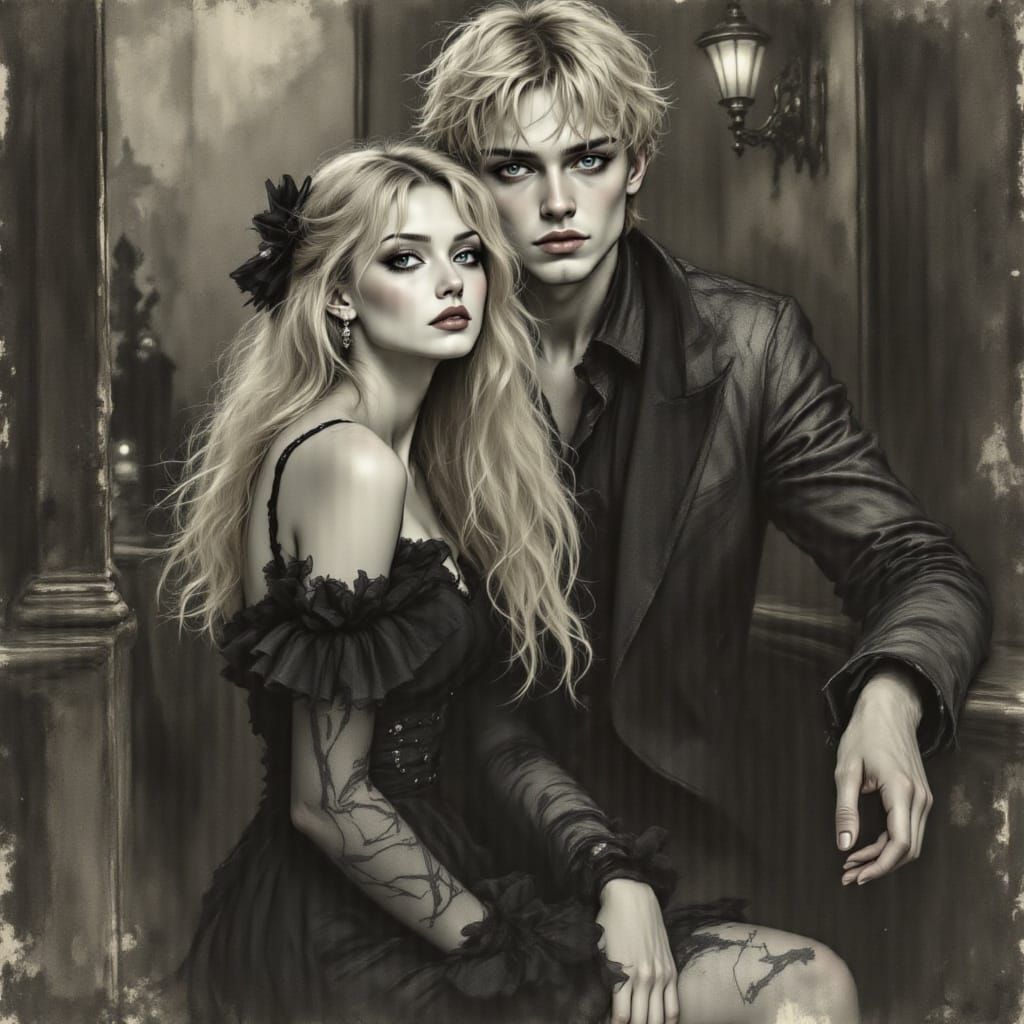 Surreal Noir Portraits in Charcoal and Black