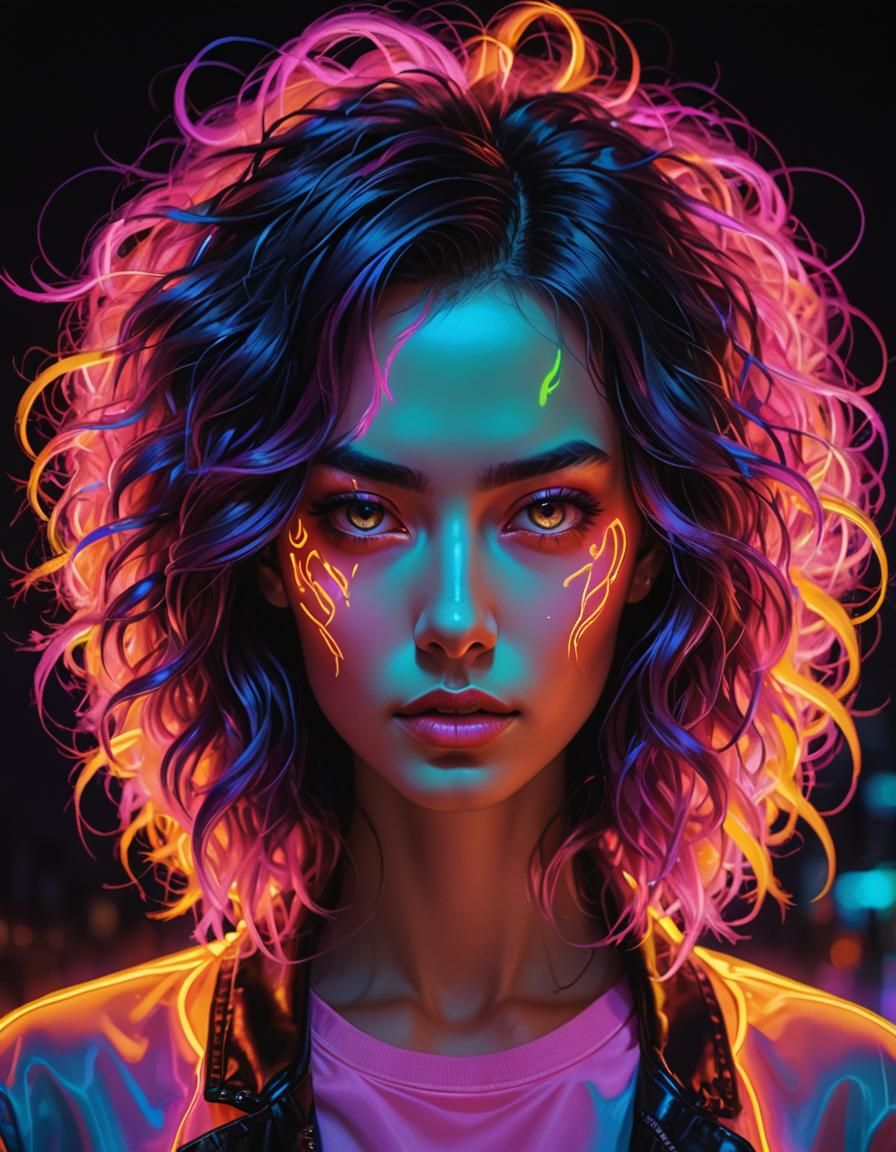 Neon portrait