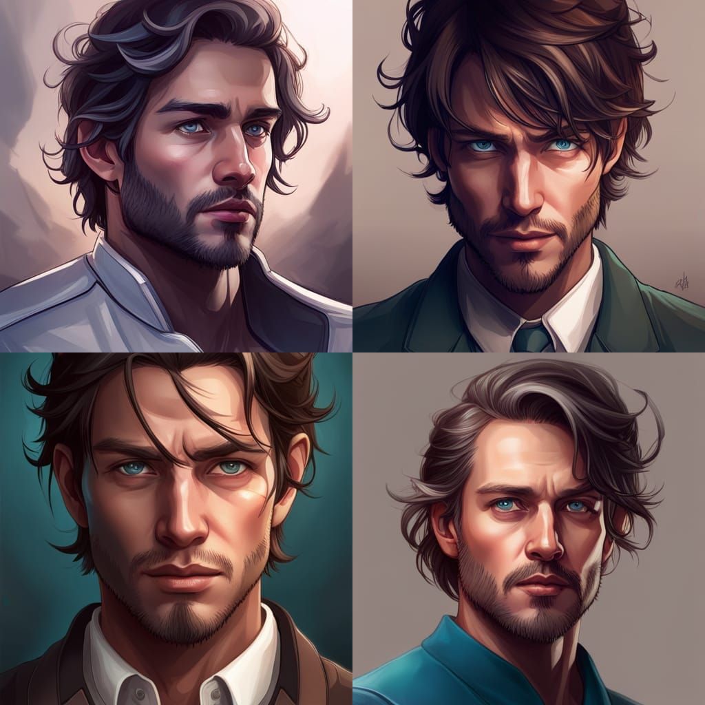 Blue-Eyed Doctor Portrait in Hyperdetailed Digital Art