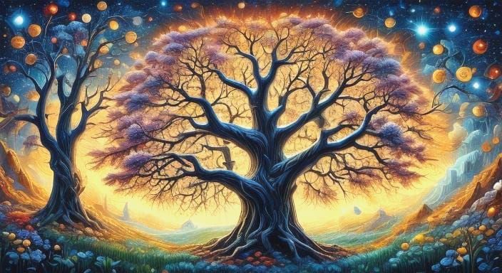 Surreal Dreamscape in Vibrant Candy Colors