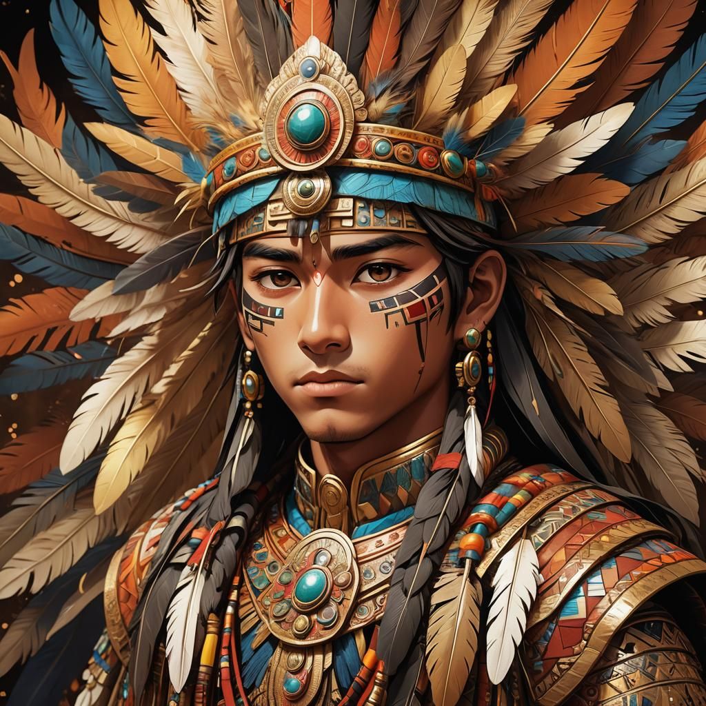 Young Inca Prince in Anime Style