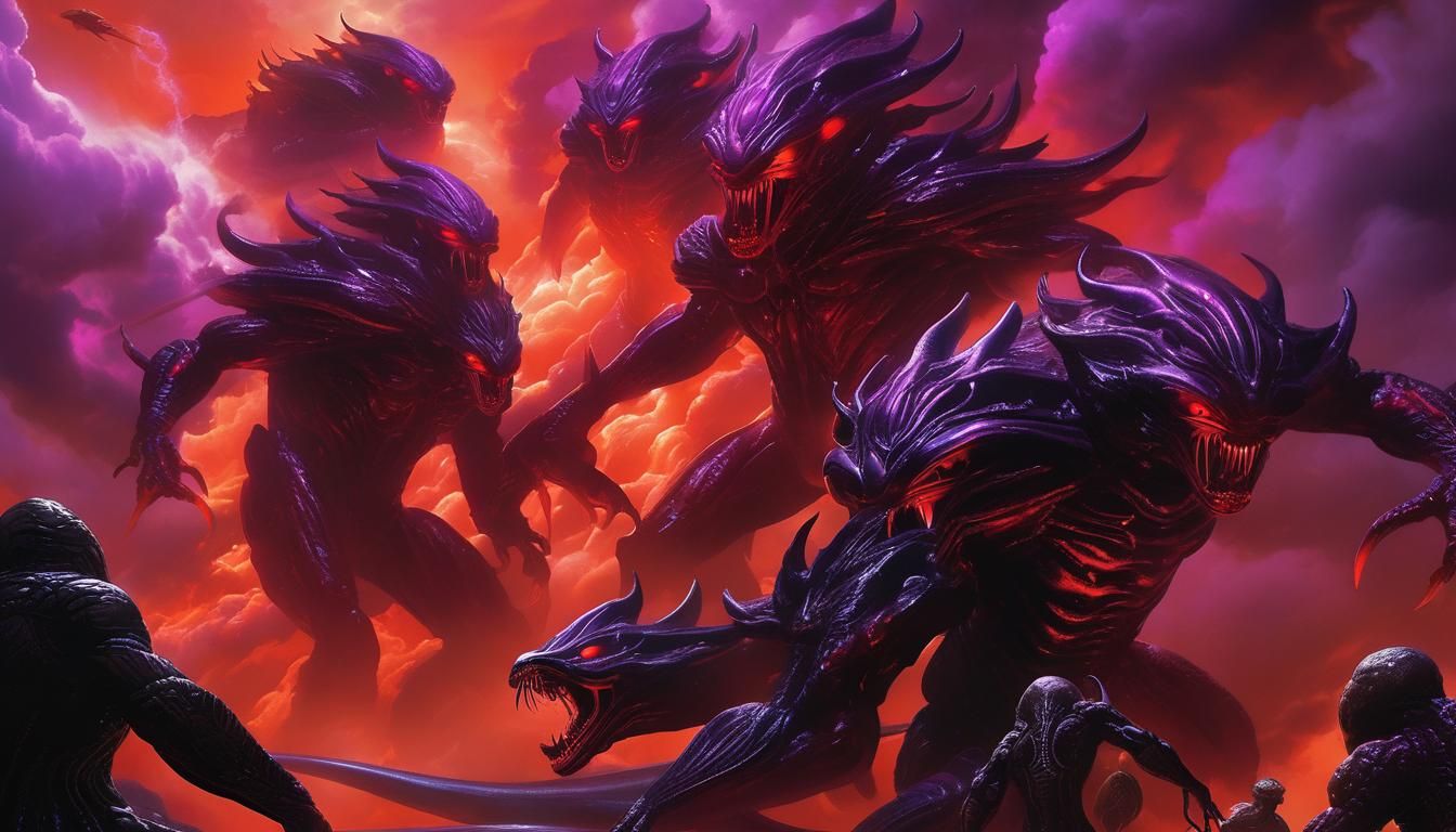 Alien Storm Terrorizes Humanoids in a Holographic Landscape